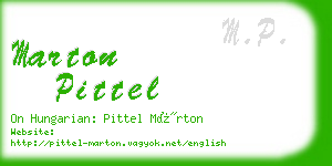 marton pittel business card